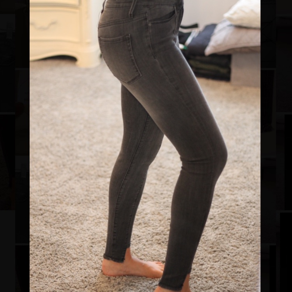 Nordstrom Frayed Hem Skinny Jeans - Picture 2 of 8